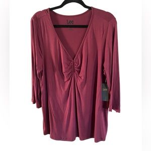NWT Lee Purple Stretchy Blouse